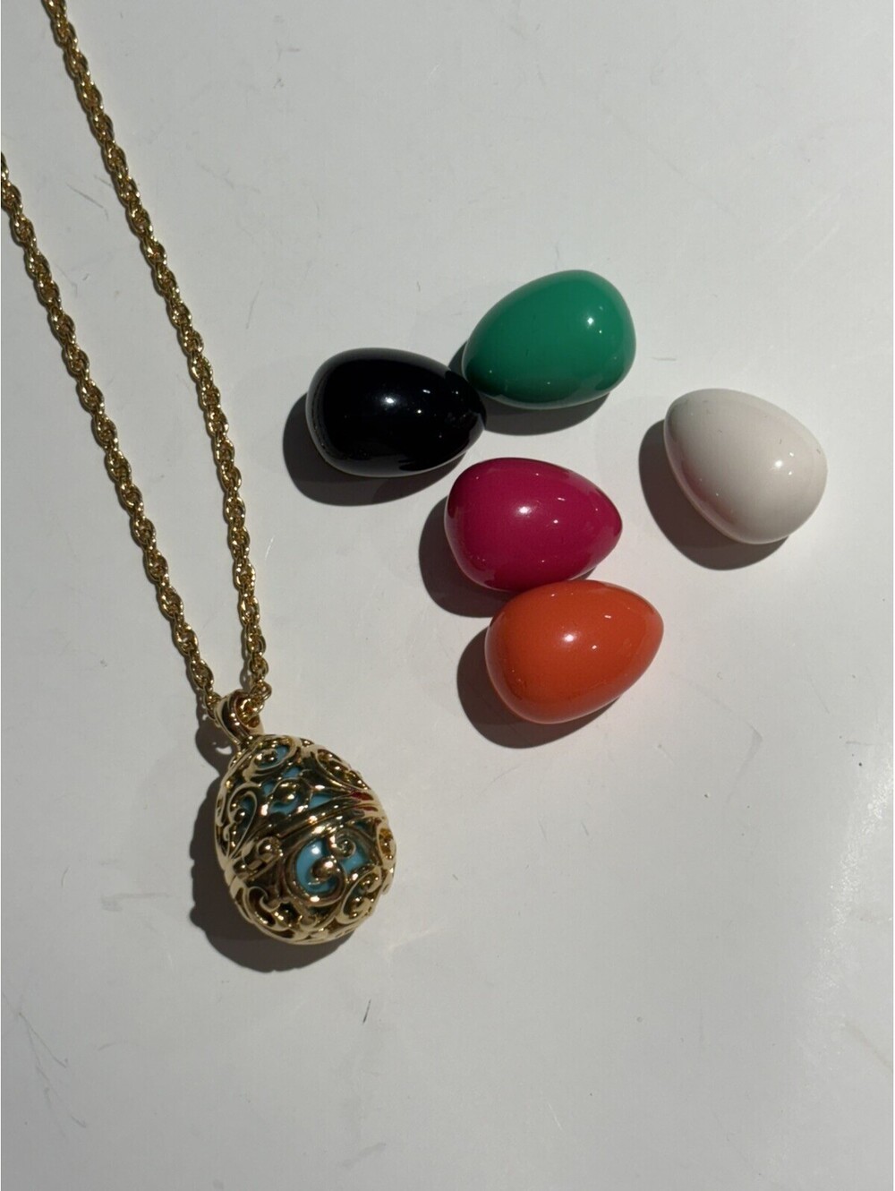 Joan Rivers Collection Egg Pendant Necklace 6 Interchangeable